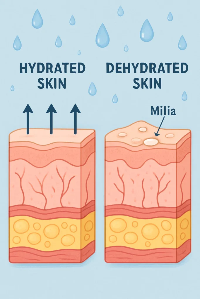 The importance of hydration and milia production Little Bognor
