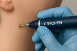 Person receiving skin tag removal Little Bognor